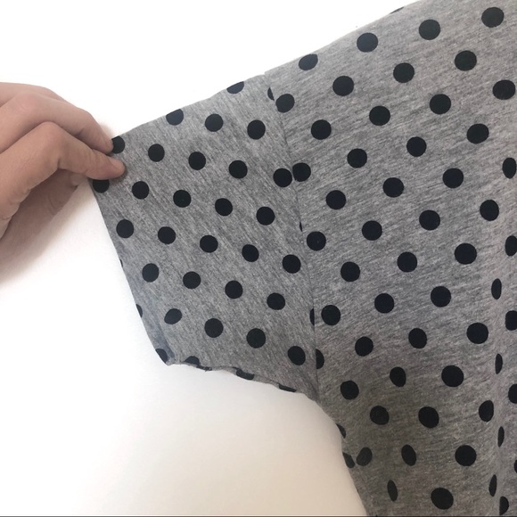 🍒 2/20$ Zara Gray & Black Polka Dot Tee - Picture 10 of 11